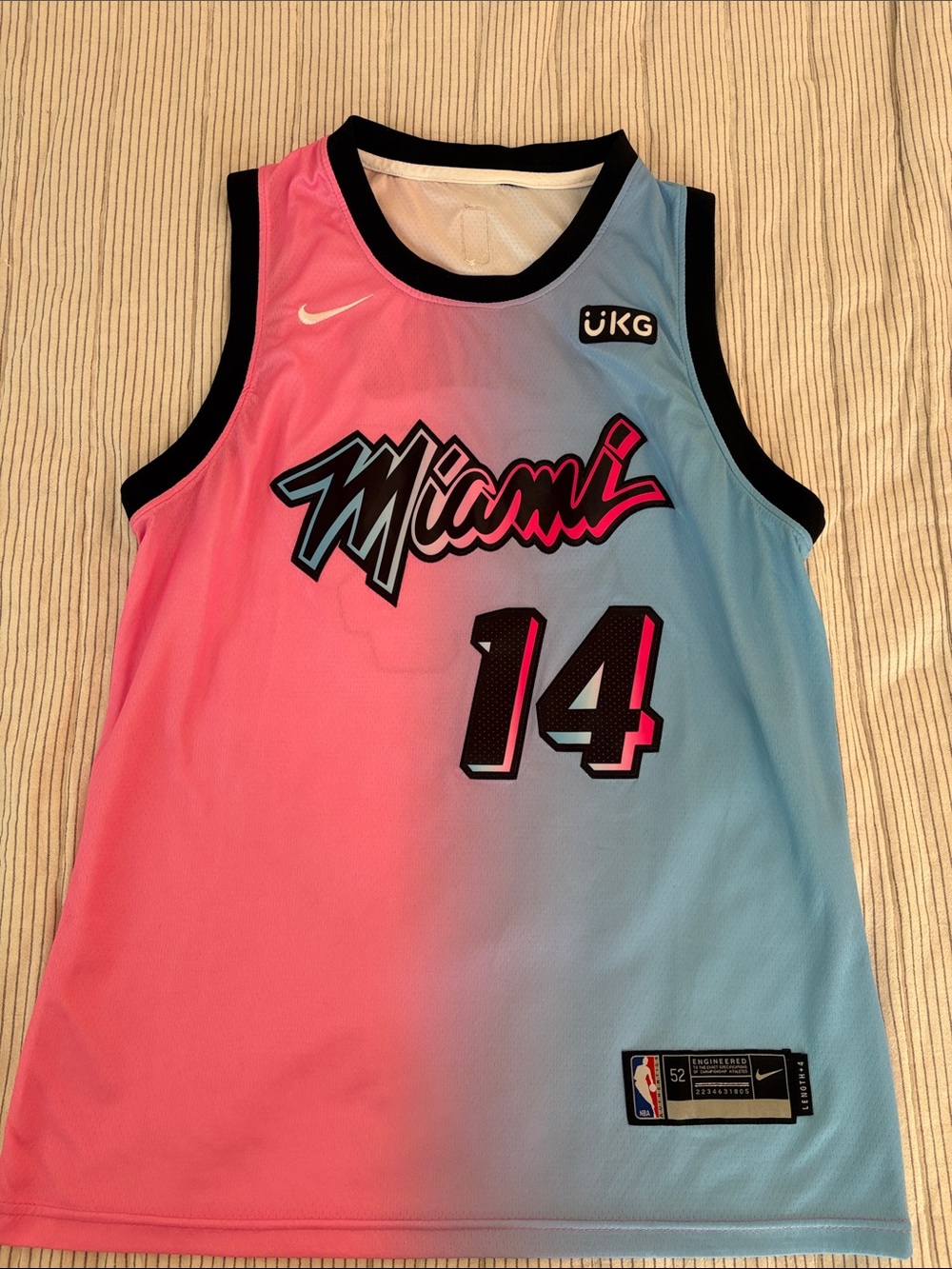 Nike Miami Gradient Basketball Jersey Pink & Blue #14 Herro